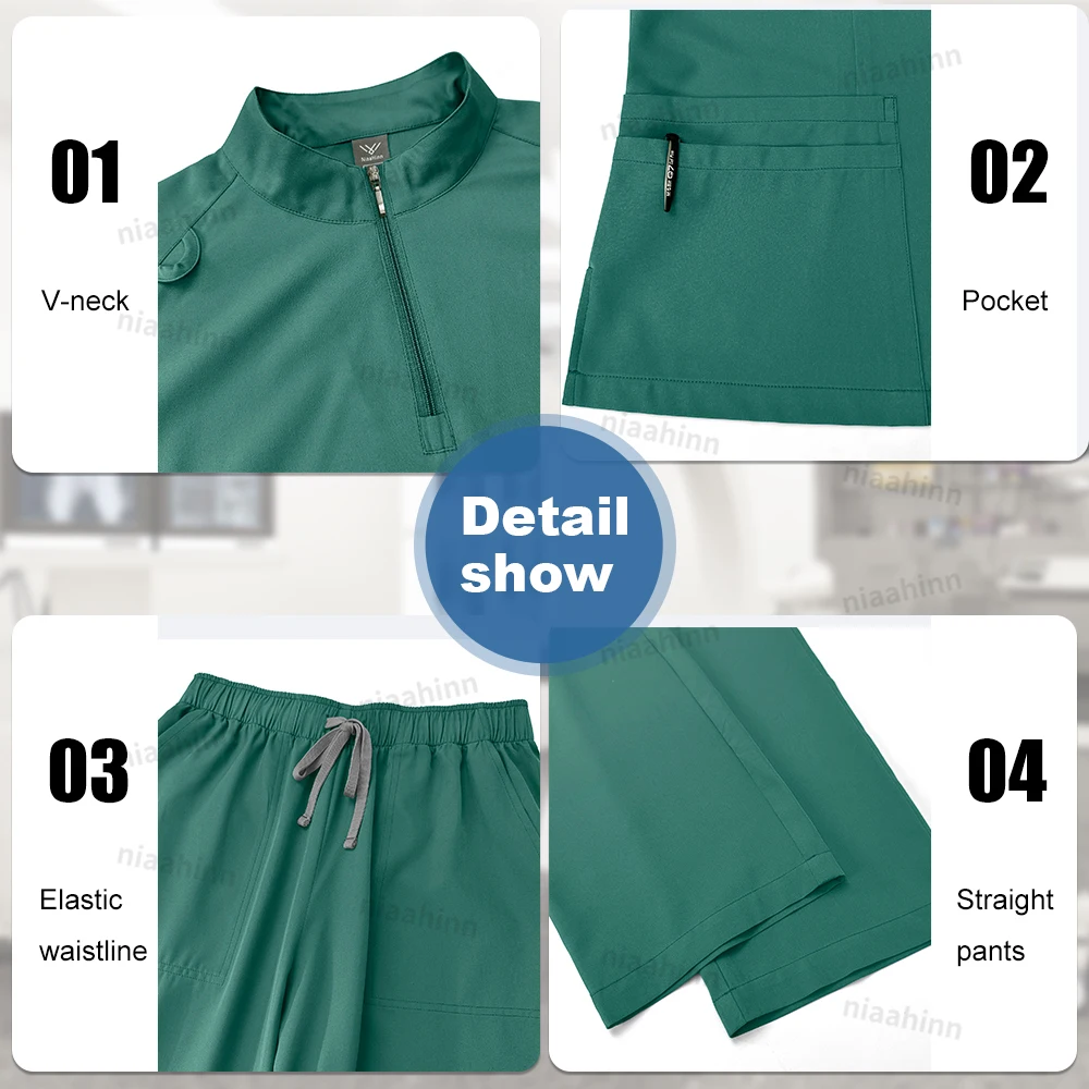 Clinical Uniform Woman Nursing Articles Hospital Surgical Gowns Dental Nursing Medical Blouse Pants Work Wear Doctor Nurse Scrub