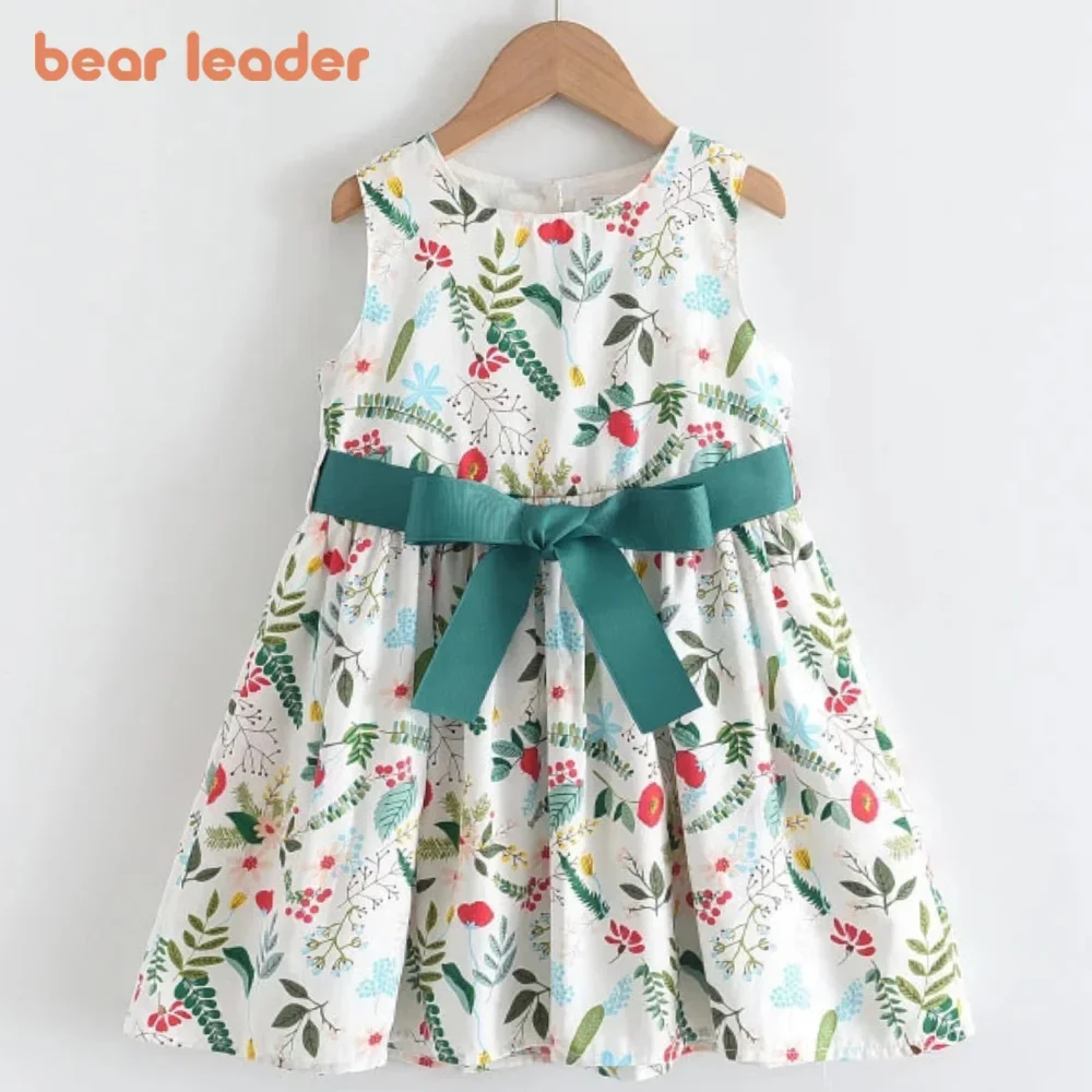 Bear Leader Floral Girls Dress Floral Kids Dresses Girls Princess Dress Children Clothes Girls Dress Casual Wear 3 7Y Vestido