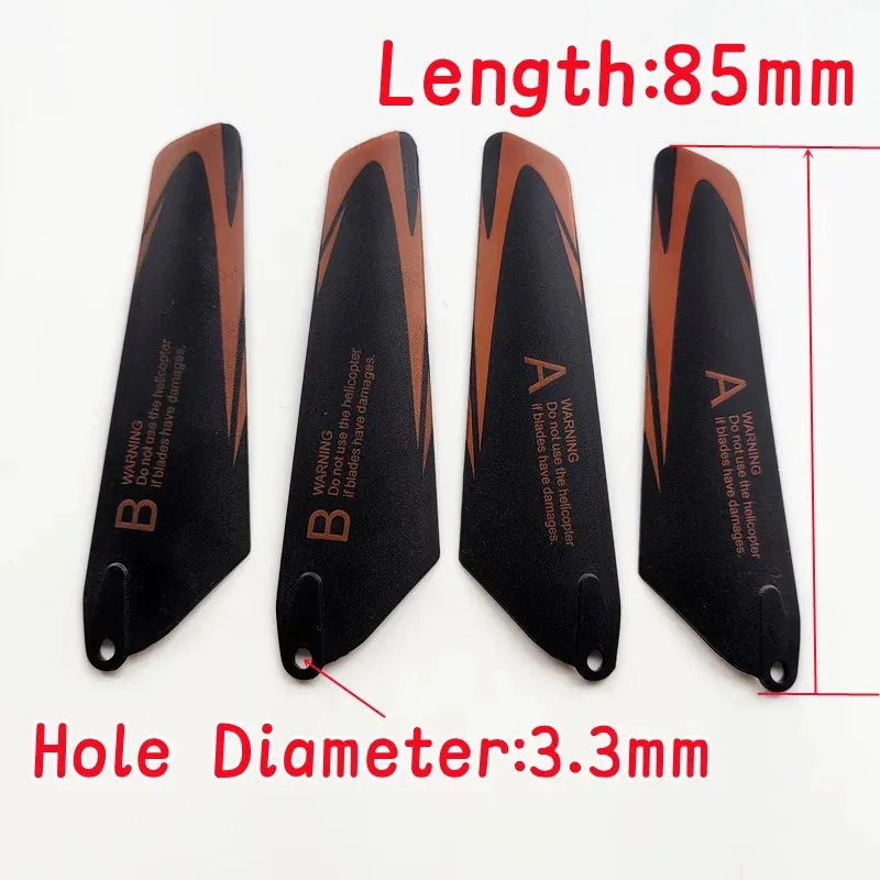 RC Helicopter Propellers 7cm/9cm/15cm/16cm/17cm/20cm/24cm Fans Blades Paddle CW CCW Black A B Props Universal for Aircraft Model