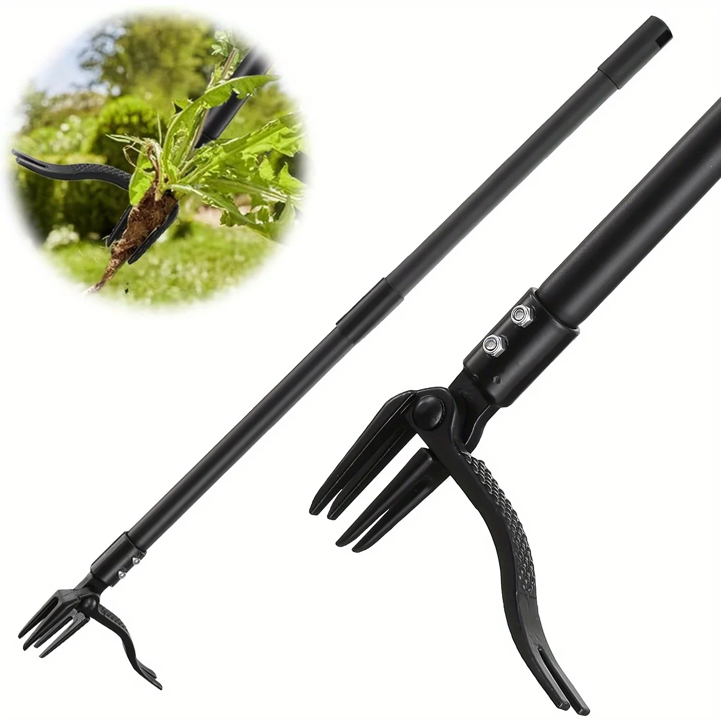 Vertical Weeder, Long-Handled, Deep-Root Weeder, Suitable for Lawn, Yard, and Outdoor Garden Maintenance.