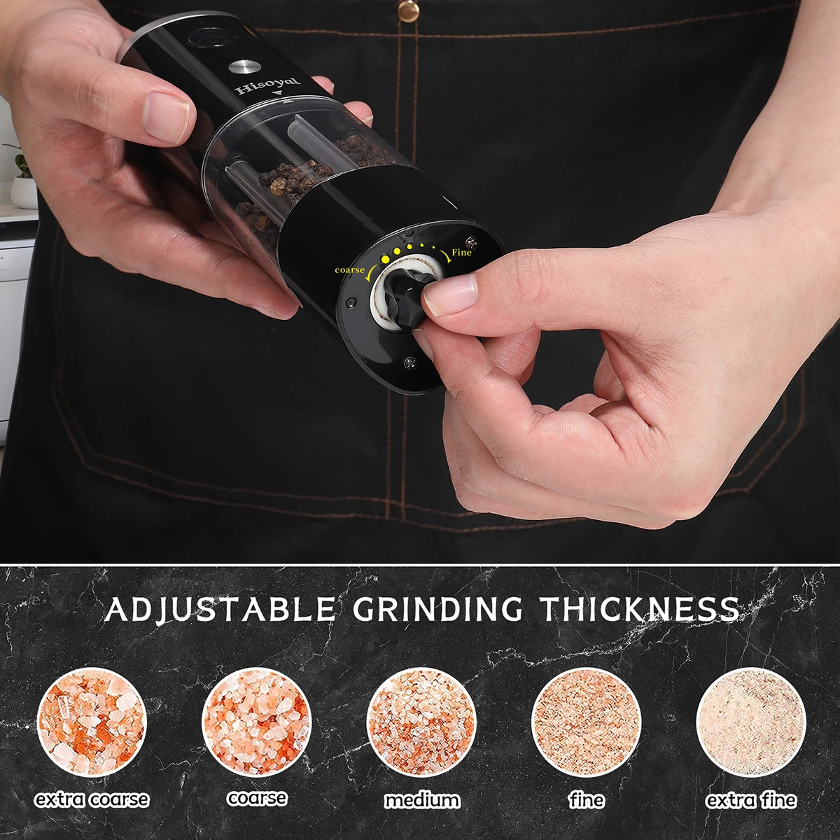 전기 소금 및 후추 분쇄기 USB 충전 자동 소금 및 후추 분쇄기, 주방 및 레스토랑에 적합