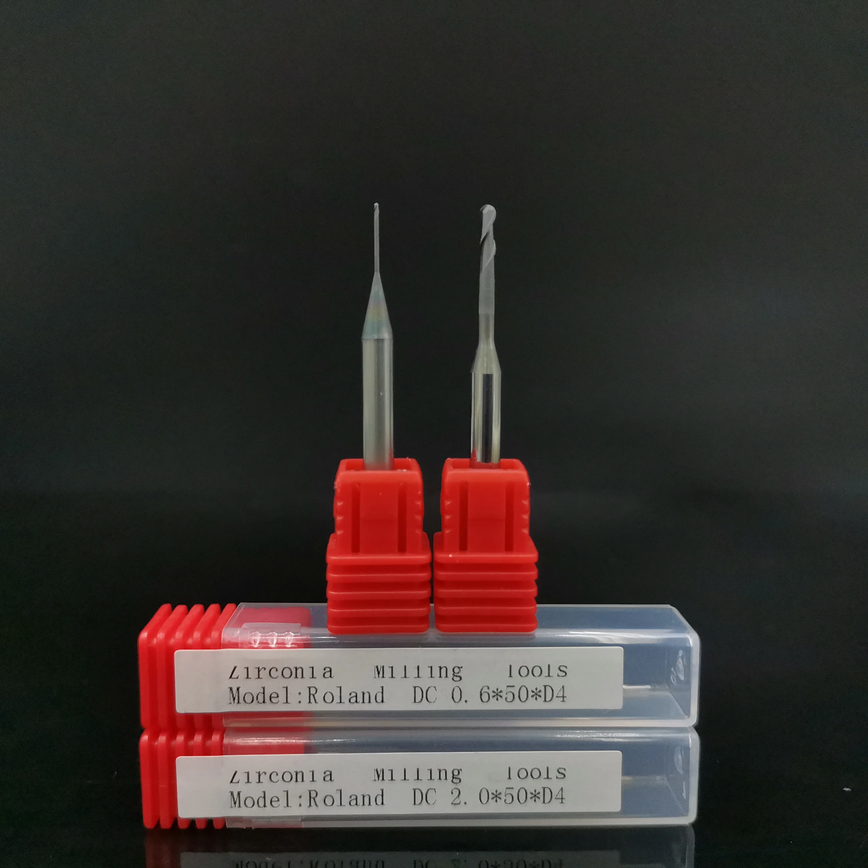 Roland DWX 52 Milling burs 0.3 mm/0.6 mm/1.0 mm/2.0 mm for Zirconia PMMA Peek and Wax in CADCAM Open System