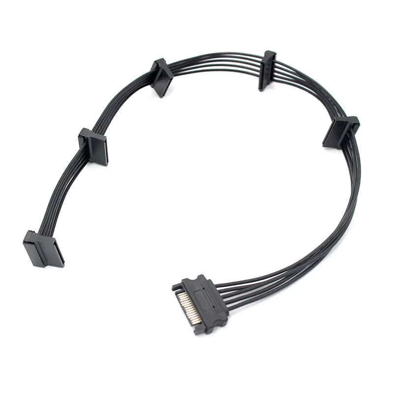 IDE TO SATA สายไฟตัวผู้ไปยังตัวเมียหนึ่งจุดห้าสายสายต่อ SATA จ่ายไฟฮาร์ดไดรฟ์สายเคเบิลแยก