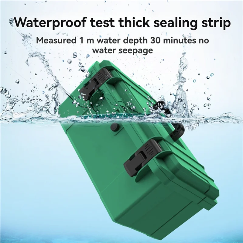 

16Inch PP Tool Box Waterproof Professional Multifunctional Electrician Storage Protective Shockproof Suitcase Tool Box-ABGL