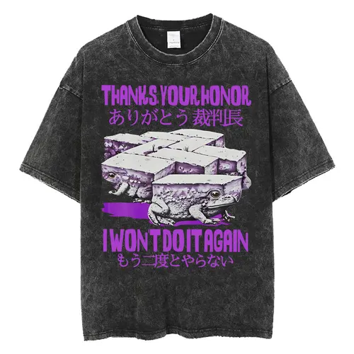 Imagen 2 del producto Camiseta con texto en inglés ""I Have Made It Awkward I Will Be Taking My Leave Meme"", camiseta divertida con cangrejo de araña japonés, camisetas lavadas Vintage de moda Unisex