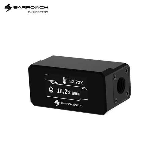 Imagen 2 del producto BARROWCH Sistema de refrigeración por agua Pantalla digital OLED Medidor de temperatura de flujo Monitoreo de temperatura de flujo en tiempo real, FBFT07