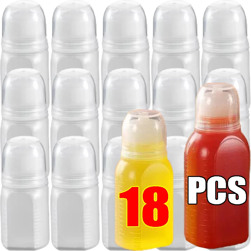 30/60/100 ml Gewürz-Quetschflaschen, Honig, Salat, Öl, Grill, Saucen, Ketchup-Spender mit Skala, Gewürzflasche, Küchenbehälter