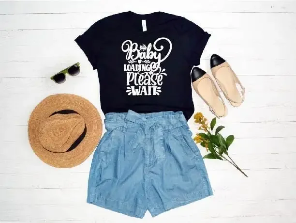 Baby Loading Please Wait Funny Shirt Sarcastic T With Sayings Birthday Gift Everyday