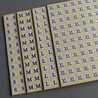 1980Pcs/Lot 13mm Paper Stickers Labels For Clothing XS S M L XL XXL Size Adhesive Printed Tags DIY Decoration Supplies