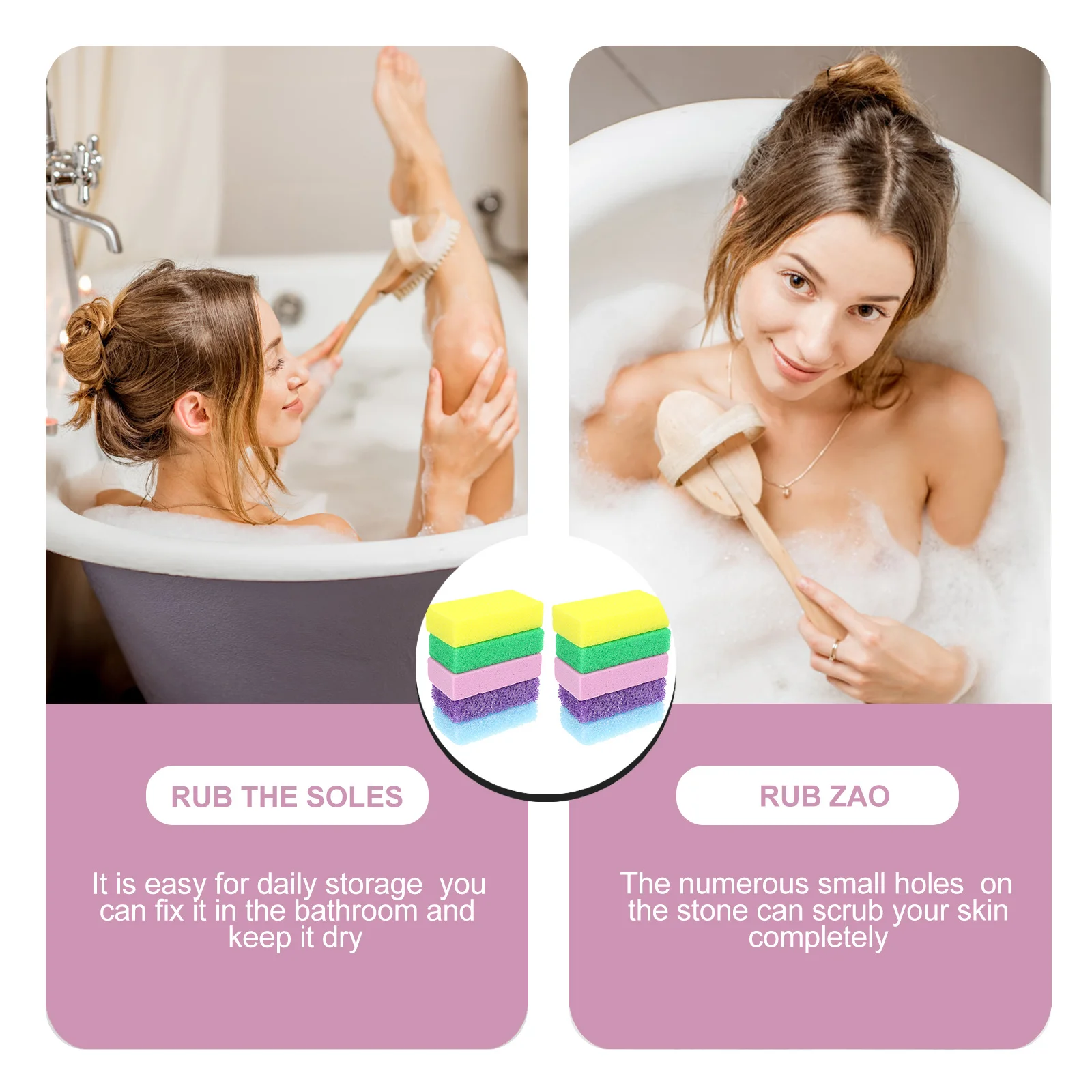 

10Pcs Foot Pumice Stone Double Side Pedicure Callus Remover Dead Hard Skin Scrubber Softening Tool Pumice Stone