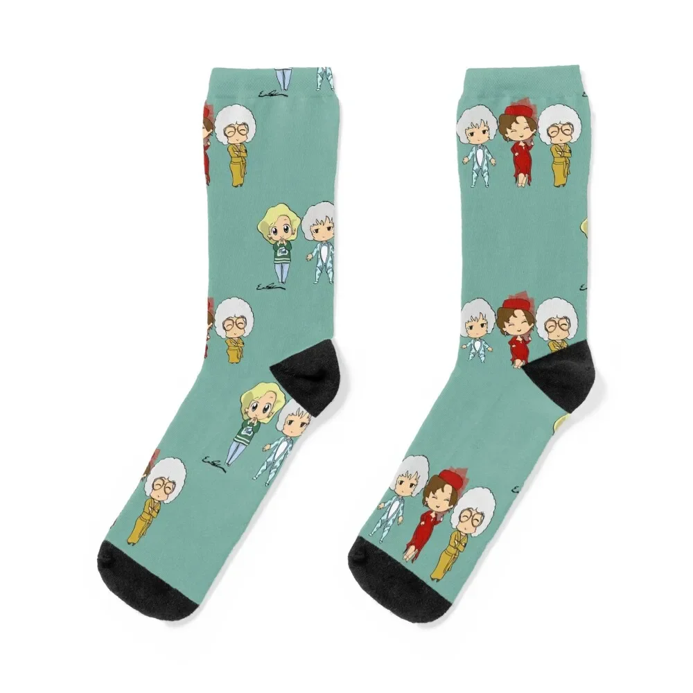 

The Golden Girls - Chibis Socks bright garter designer brand winter gifts cute Socks Men's Women's