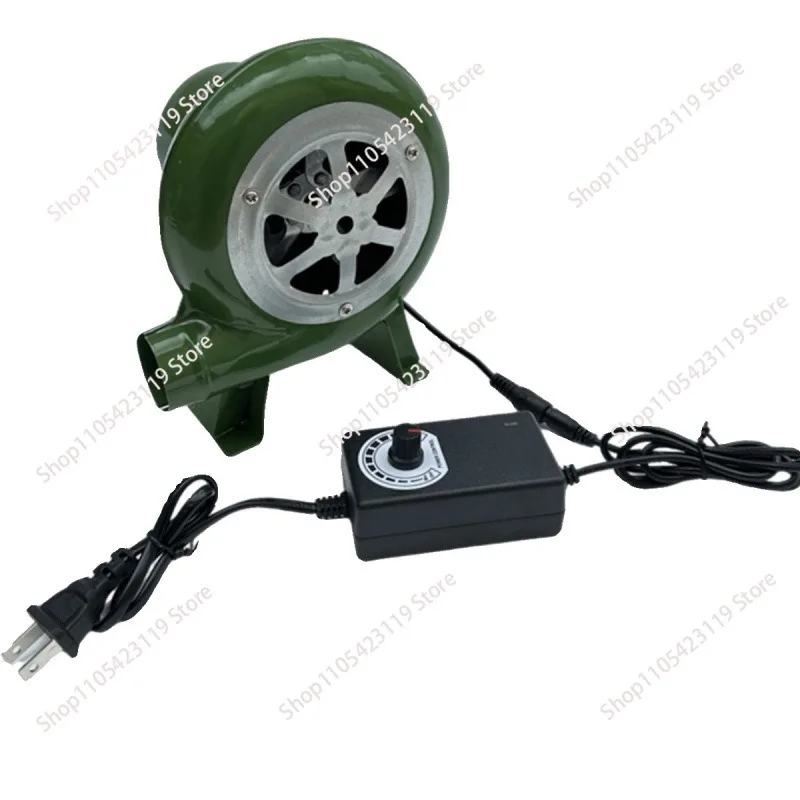 Electric Blower Fan BBQ Fan 100v 220v Suitable for Barbecue Mini Blacksmith Forges Blower with Speed Adapter AC100-240V M89B view 2