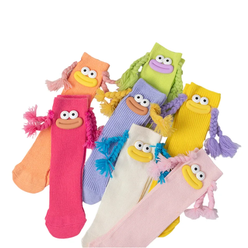

1PCSDopamine children socks braided sausage-mouth socks Korean version ugly doll color trend wear socks outside