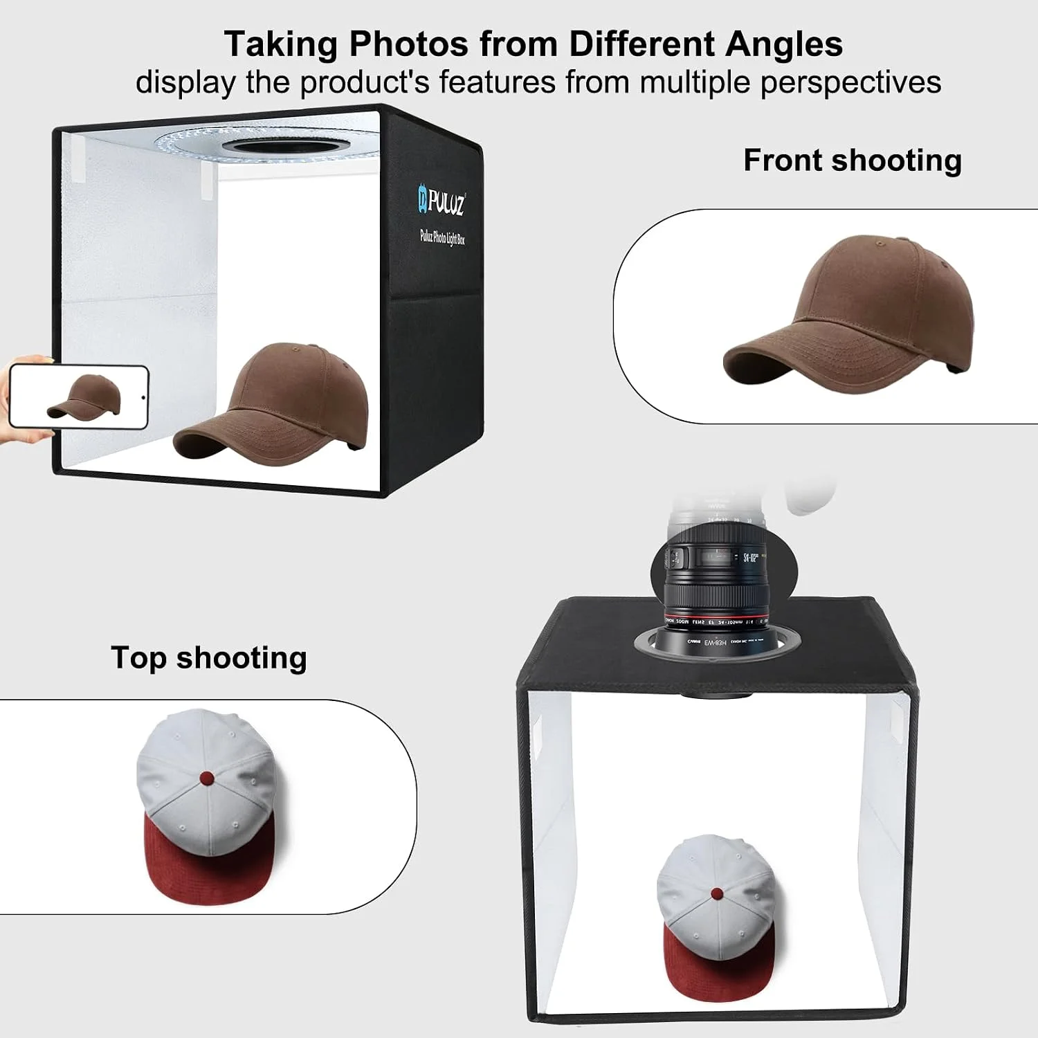 Caixa de luz fotográfica dobrá - Photography Lighting Kit With Backdrop avaliação e preço