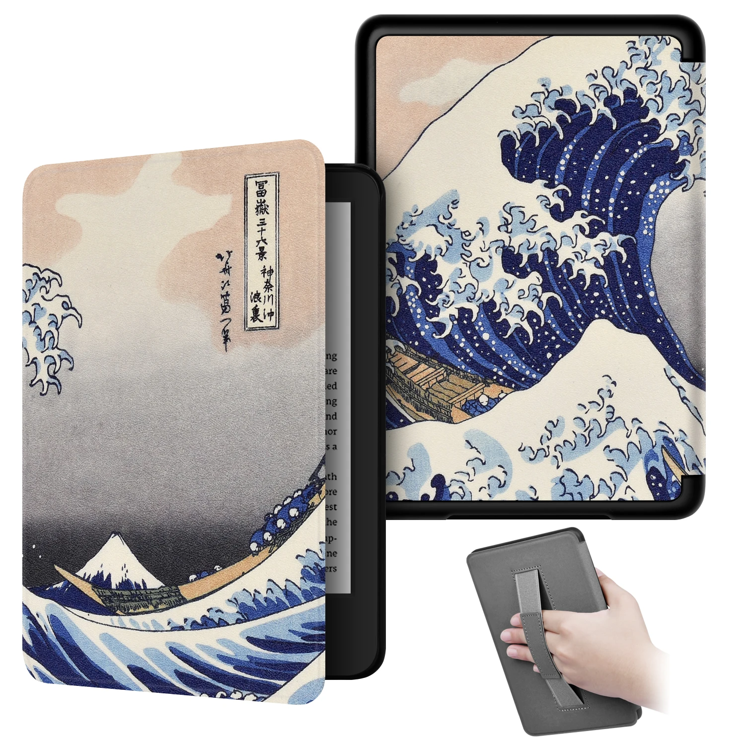 For Kindle Paperwhite 10th Painted Case with Hand Strap Smart Cover for Paperwhite 4 PQ94WIF 2018 Released Protective Shell