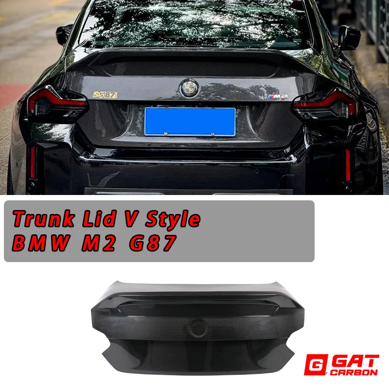 

Dry Carbon Fiber V Style Trunk lid Cover For BMW G87 M2 2023+ Car Replacement Rear Trunk lid High Quality