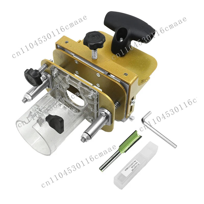 

New 2-in-1 Connector Slotting Bracket Invisible Fastener Punch Linear Guide Woodworking Tool