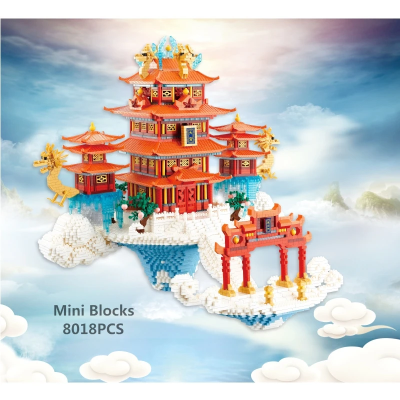 

challenge Mini Blocks Chinese Architecture Palace Tower Luxury Set Kids Toys Birthday Children Gifts Holiday Girl Present YZ118