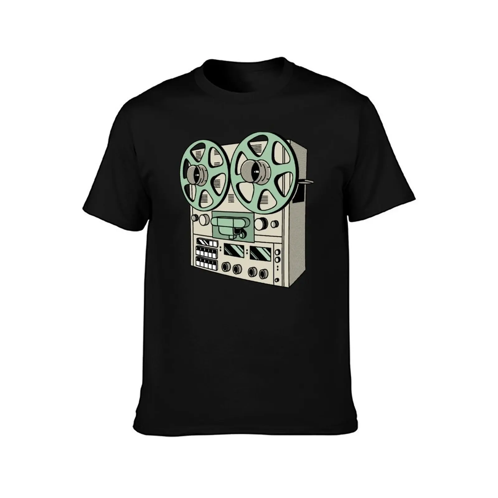 Retro Reel To Reel Audio Tape Recording T-Shirt Casual Trendy Short Sleeve T-Shirt