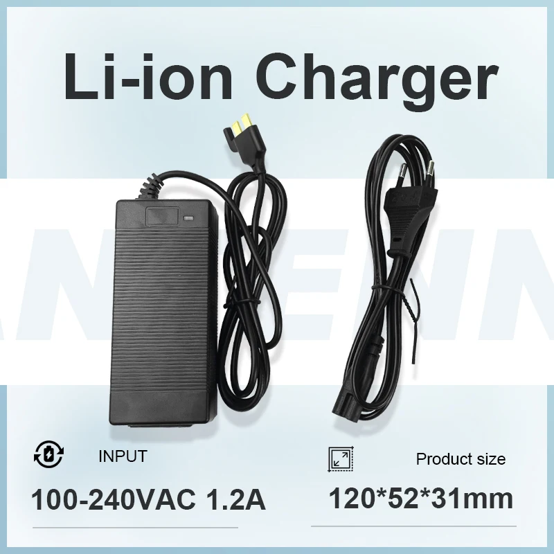 

Вход 100–240 В переменного тока, 50/60 Гц, литий-ионное зарядное устройство, выход постоянного тока 29,4 В, 2,0 А