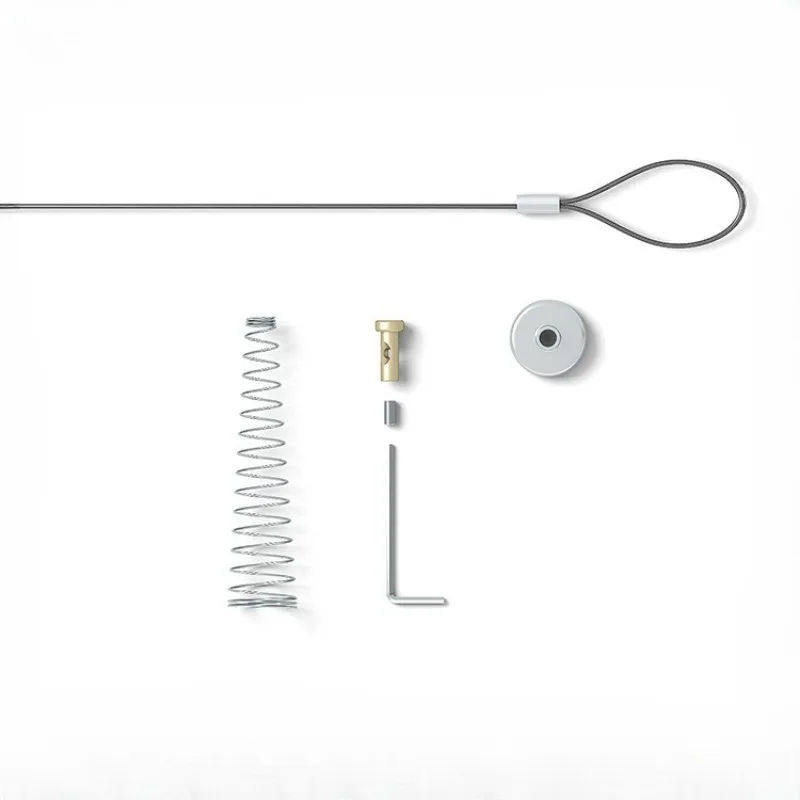 مجموعة واحدة - مجموعة من مفصلات مزلاج زنبركية لبوابة السياج الأمريكية مع حبل سلك فولاذي ملحقات الأجهزة المقاومة للصدأ شديدة التحمل