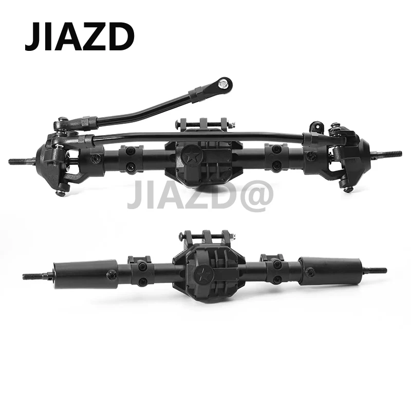 2pcs Front and Rear Straight Complete Axle for Axial SCX10 II 90046 1/10 RC Crawler Car Upgrade Parts