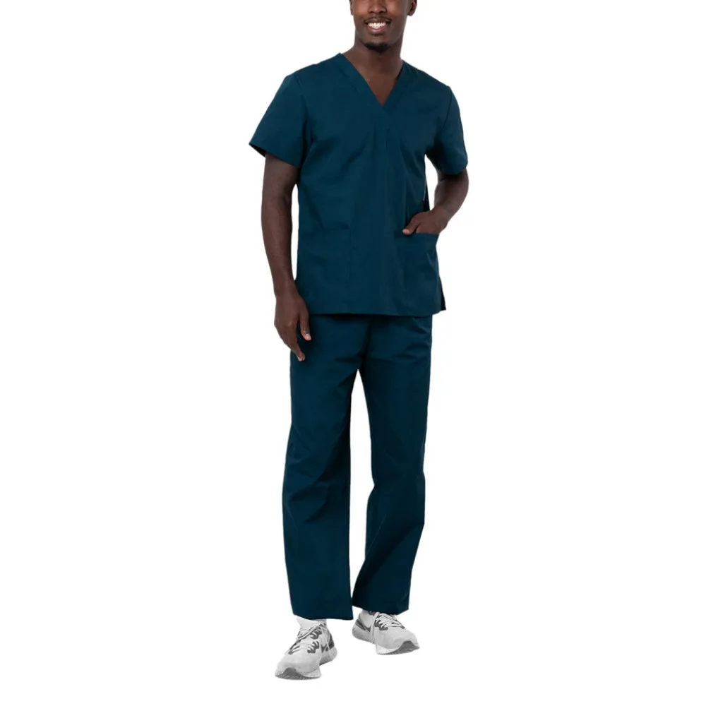 Vêtements de lavage des mains, combinaison fendue à manches courtes, vêtements de gommage pour femmes et hommes, vêtements de travail pour Salon de beauté dentaire