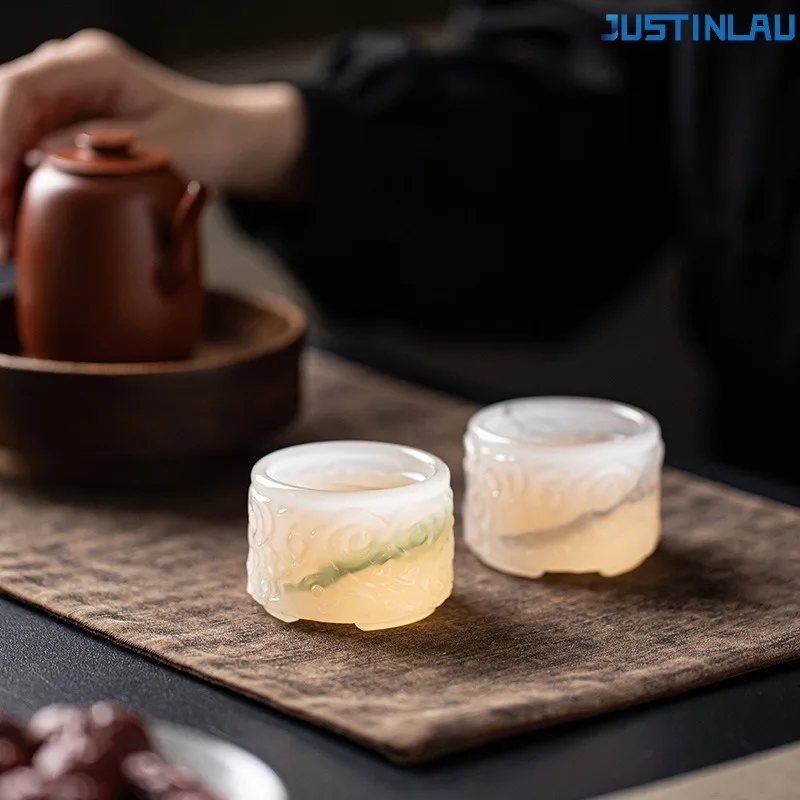 

Стеклянная чашка JUSTINLAU цвета розового хрусталя для женщин, для чая, фруктов, вина, домашняя чашка для дегустации чая и вина, чашка для байцзю, чашка для саке