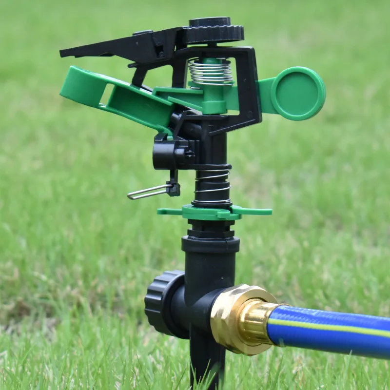 Plastic adjustable rocker sprinkler head  automatic rotating for landscaping chemical site dust removal lawn irrigation