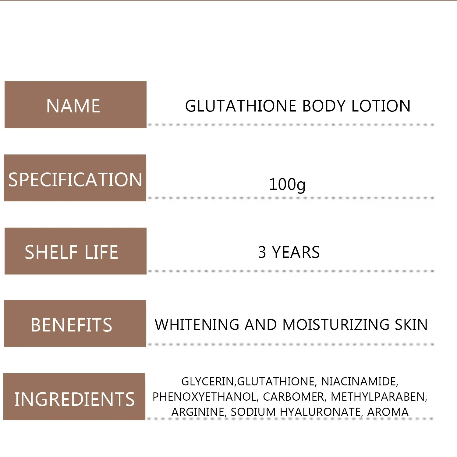 Neuankömmling Lan thome nicht fettend und feuchtigkeit spendend Glutathion Körpermille100ml