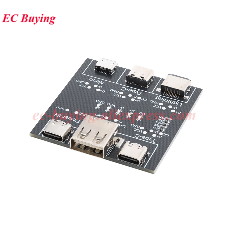 DT3 USB Cable Tester Data Cable Detection Board for Mobile Phone Micro Type-C Fast Charging Cable Short Circuit on-Off Switching