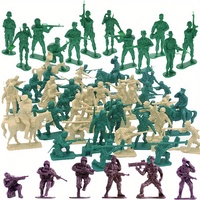 24pcs 5cm Mini soldier model Military Sand Table Decoration War Simulation Accessories Army Themed Party Decor