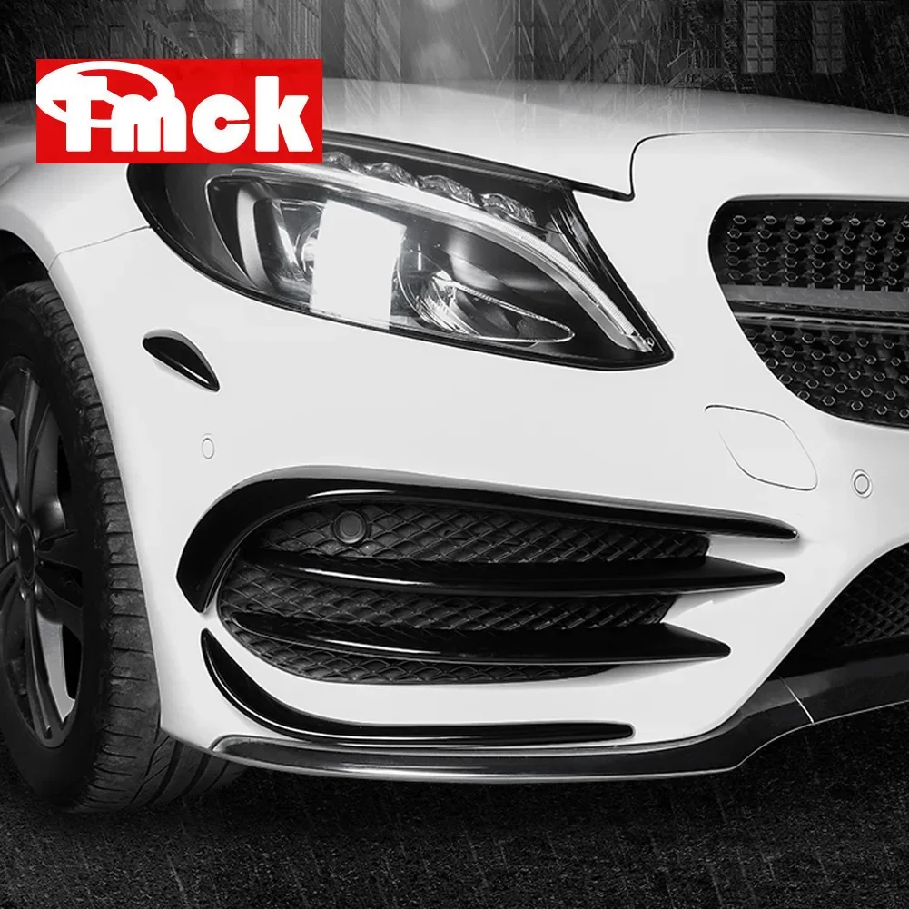 

For Mercedes Benz C Class W205 C180 C200 C250 C260 C300 C400 C450 2015-2018 Car Front Bumper Fender Fog Lamp Cover Trim Strip