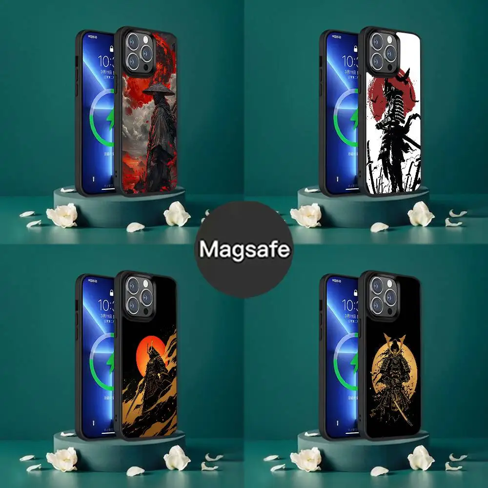 

Phone Case For iPhone 17,16,15,14,13,12,11,Pro,Max,Plus,Mini,SE4,E Japanese Bushido Samurai Magnetic Magsafe Wireless Charging