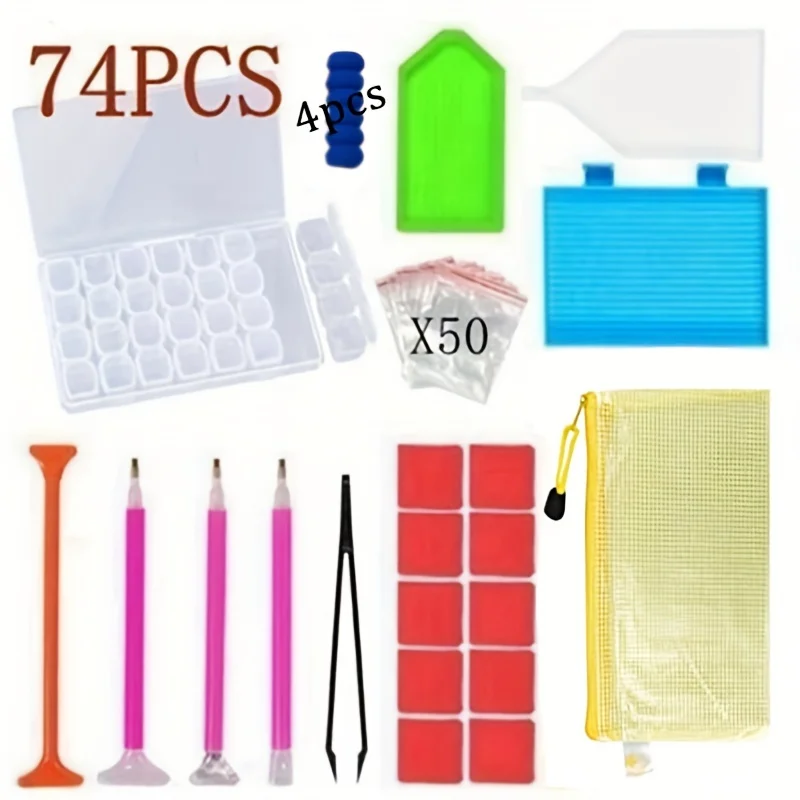 5D Diy Diamond Embroidery Accessories and Tools Kit Adult Diamond Painting Box Mosaic Glue Pen Kit