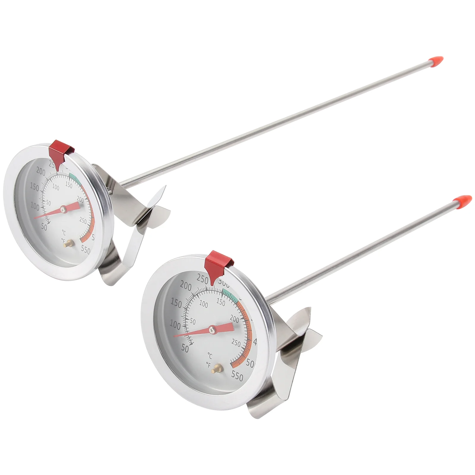 2 Pcs Deep-Fried Pot Thermometer BBQ Temperature Gauge Cooking Meat Oven Baking Fryer