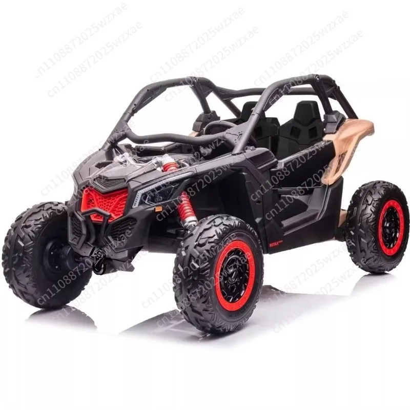 Children's four-wheeled baby off-road remote control/autonomous car stroller