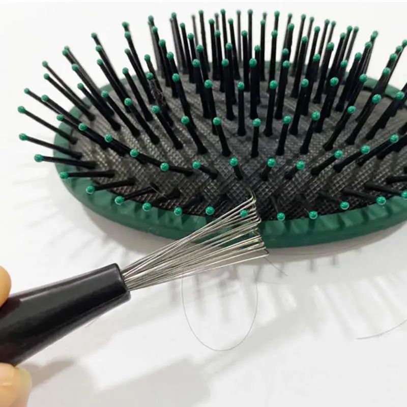 Comb Hair Brush Cleaner Plastic Handle Cleaning Brush Remover Embedded Beauty Tools Cleaning Products Cleaning Supplies