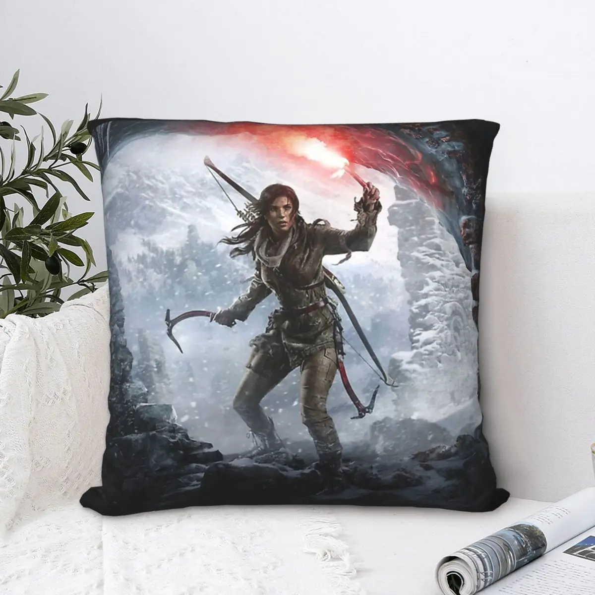 

Lara Croft Throw Pillow Case Tomb Raider Jonah Maiava Game Short Plus Cushion Covers For Home Sofa Chair Decorative Backpack