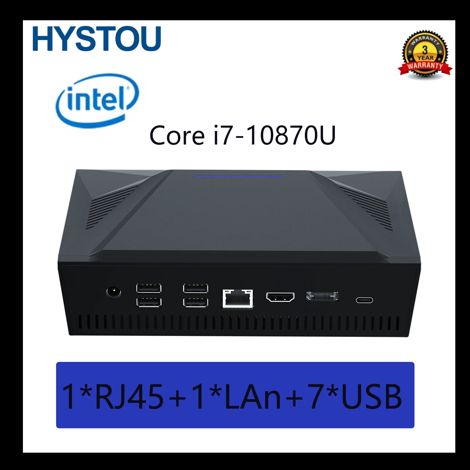

i7-10870H DDR4 HYSTOU Windows 11 Industrial Computer Intel Waterproof Dustproof Fallproof Shockproof HD WiFi6