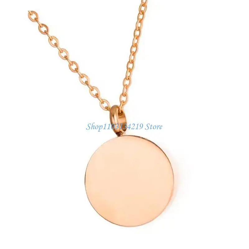 N5KC أزياء أليف رماد حاملي تذكارات مستديرة قلادة قلادة الفولاذ المقاوم للصدأ المجوهرات #4