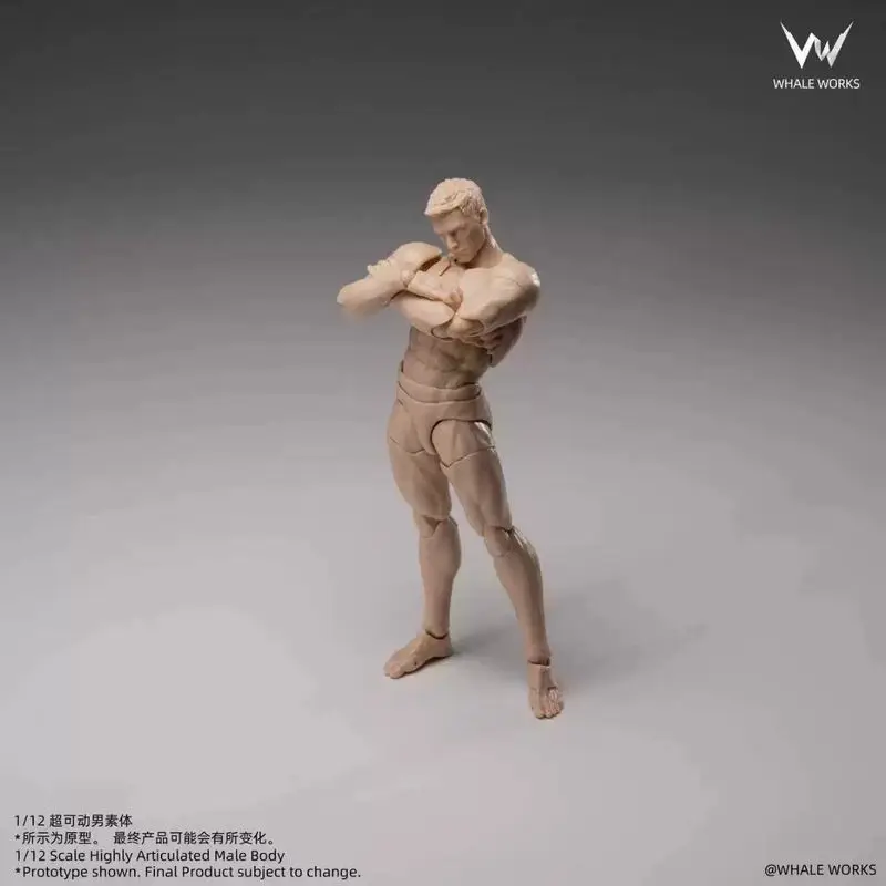 Whale Works Ash Super Articulated Male Action Figure Body 1 12 Scale Muscular For Adult Collectors Hobby Display Custom - view 4
