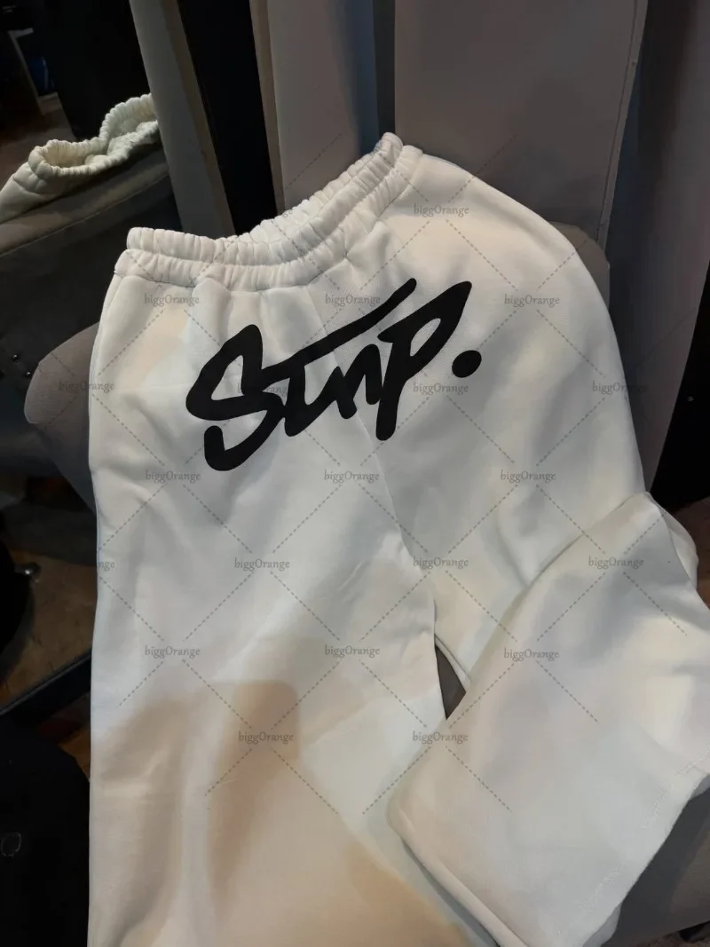 Y2K سراويل رياضية أوروبية وأمريكية مطبوعة بأحرف كلاسيكية للرجال والنساء أزياء شارع هاراجوكو فضفاضة مباشرة من خلال السراويل #6