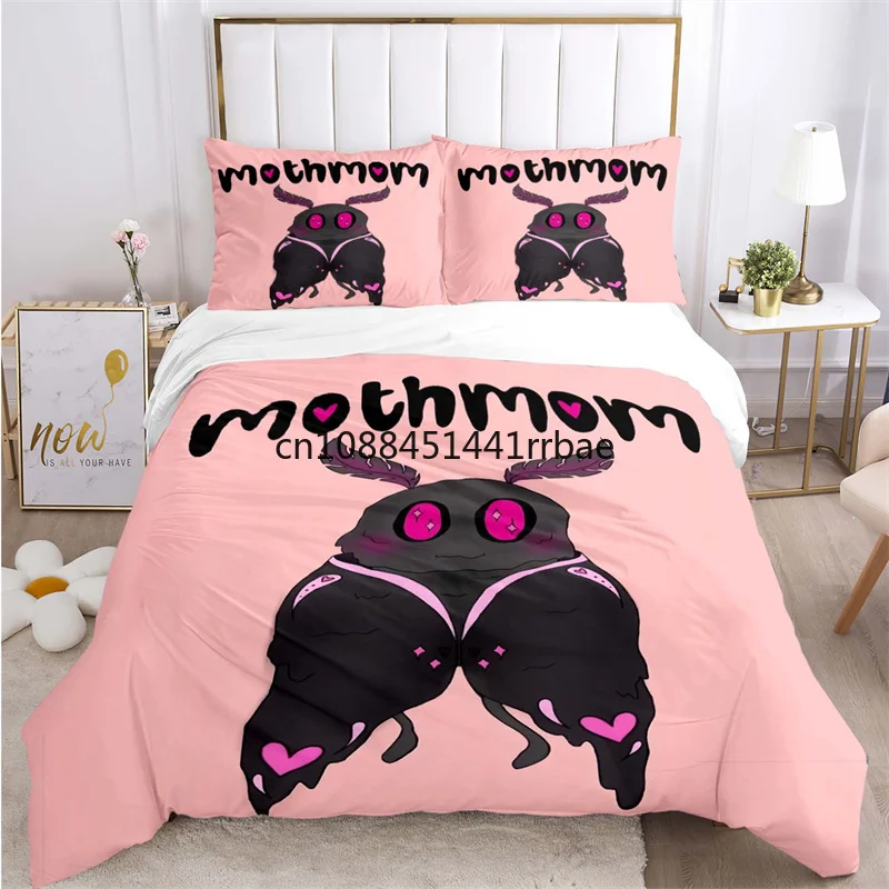 M-othman M-ysterious S-unset Logo Bedding Set Duvet Cover 3-Piece Set Cover , Suitable for Children and Adults Modern Printed