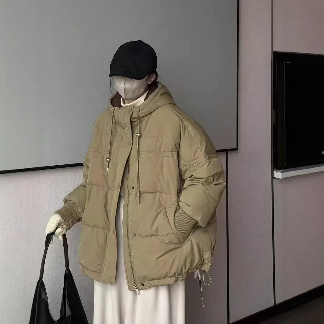 الشتاء أزياء المرأة الجديدة أسفل سترة التنقل مقنعين الدافئة الأبيض بطة أسفل يندبروف أسفل سترة #3