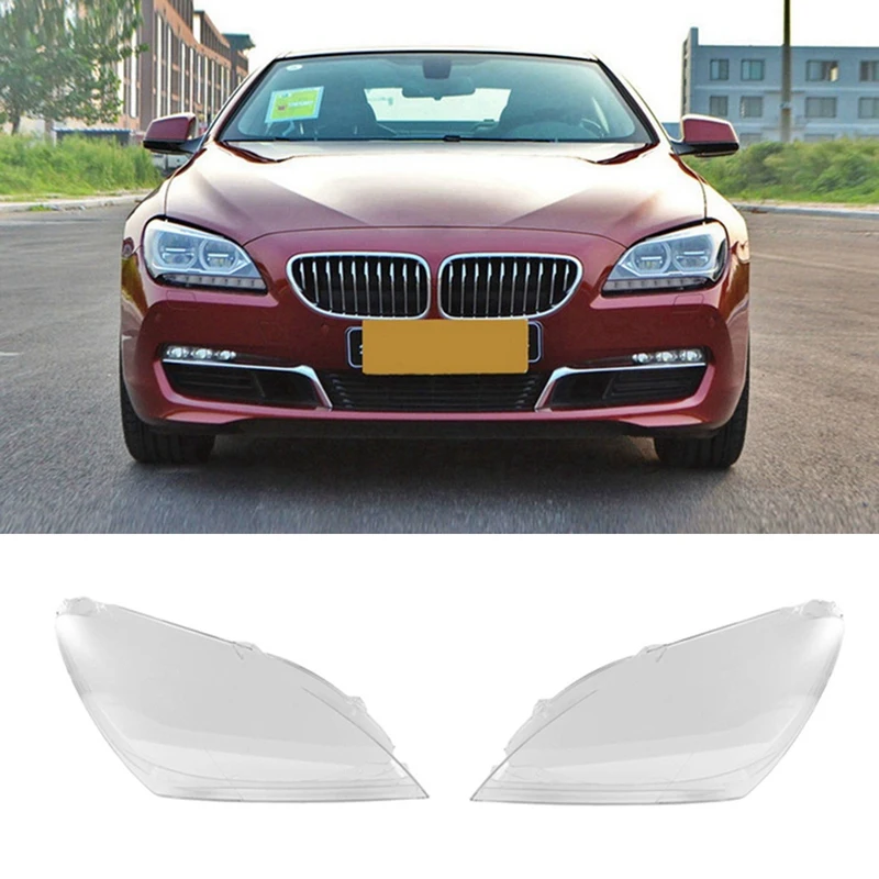 NEW-Car Headlight Cover Clear Lens Head Light Shade For BMW 6 Series F06 F12 F13 M6 630 640 650 10-14 Lampshade Cover Lens