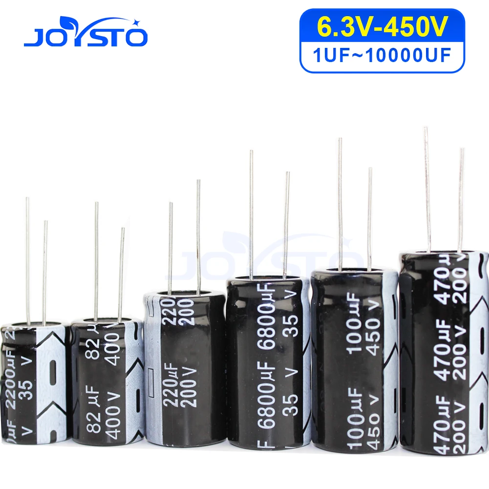 2-50pcs 10V 16V 25V 35V 50V 63V 100V Aluminum Electrolytic Capacitor 100UF 220UF 330UF 470UF 680UF 1000UF 2200UF 3300UF 4700UF