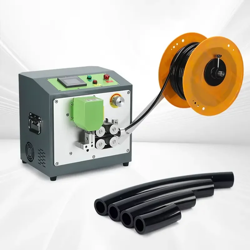 QG35 Fully Automatic Silicone Tube Cutting Machine Custom Fixture Compatibility Silicone Rubber PU Corrugated Tube