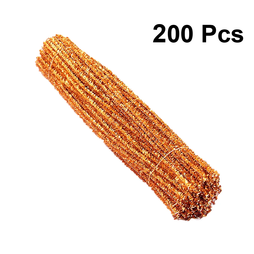 

200 Pcs Glitter Twist Stick DIY Christmas Decorations Pipe Cleaners Crafts Filler Sticks for Colored Holiday Stems