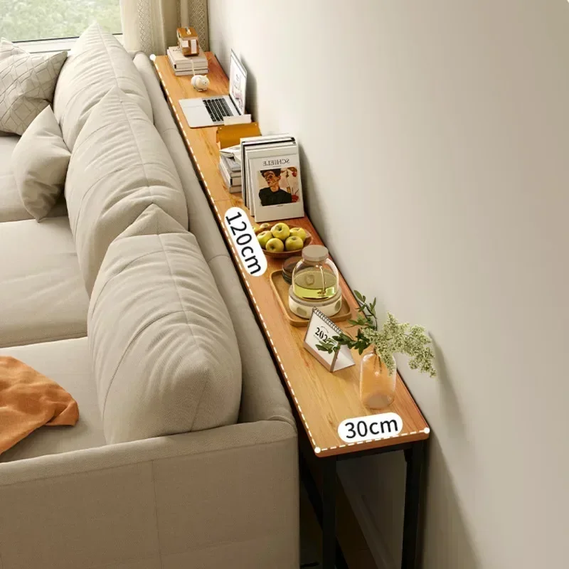 Modern Sofa Gap Table Narrow Side Table Multi-functional Living Room Tea Table Bedside Storage System Space-Saving Coffee Table